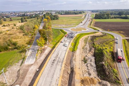 S1 - Bieruń-Oświęcim. Postępy w pracach na budowie łącznicy, obwodnicy i węzła
